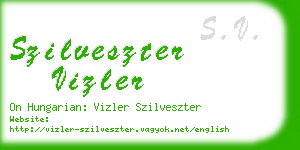 szilveszter vizler business card